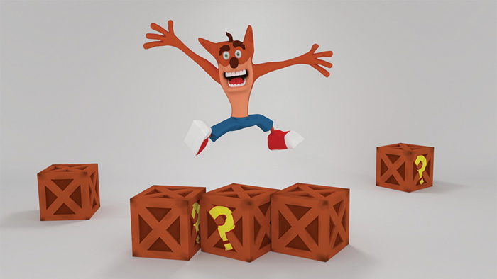 Crash Bandicoot Diseño 3D