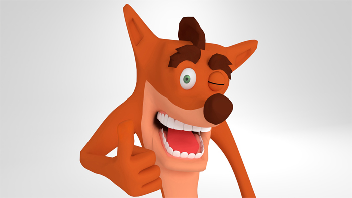 Crash Bandicoot Diseño 3D